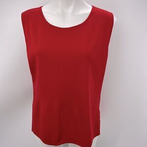 Misook large red sleeveless acrylic tank
